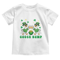 Funny St Patricks Day Goose Drinking Beer Toddler T Shirt Goose Bump