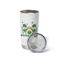 Funny St Patricks Day Goose Drinking Beer Tumbler Cup Goose Bump