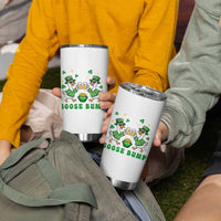 Funny St Patricks Day Goose Drinking Beer Tumbler Cup Goose Bump