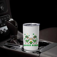 Funny St Patricks Day Goose Drinking Beer Tumbler Cup Goose Bump