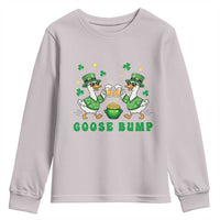 Funny St Patricks Day Goose Drinking Beer Youth Sweatshirt Goose Bump