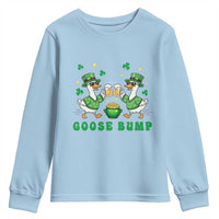 Funny St Patricks Day Goose Drinking Beer Youth Sweatshirt Goose Bump