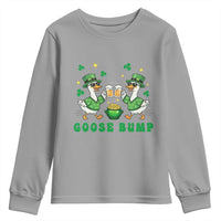 Funny St Patricks Day Goose Drinking Beer Youth Sweatshirt Goose Bump