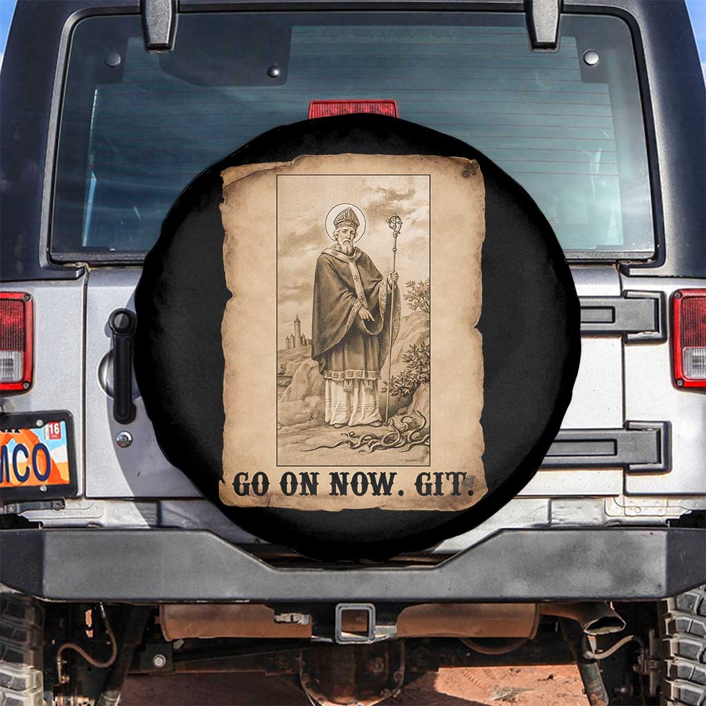 Funny Saint Patrick Irish Catholic St Patrick's Day Spare Tire Cover Go On Now Git