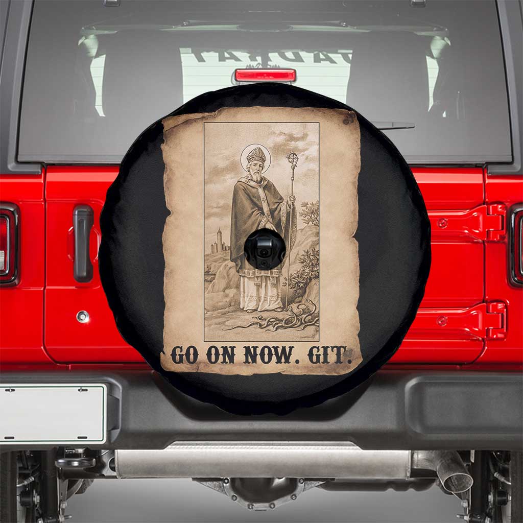 Funny Saint Patrick Irish Catholic St Patrick's Day Spare Tire Cover Go On Now Git