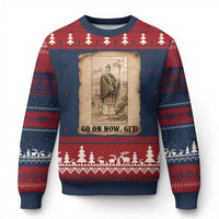 Funny Saint Patrick Irish Catholic St Patrick's Day Ugly Christmas Sweater Go On Now Git