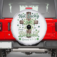 Shamrock Cross Irish St Patrick's Day Spare Tire Cover Not Lucky Simply Blessed