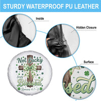 Shamrock Cross Irish St Patrick's Day Spare Tire Cover Not Lucky Simply Blessed