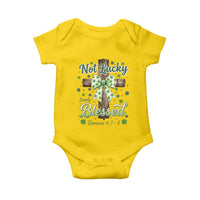 Shamrock Cross Irish St Patrick's Day Baby Onesie Not Lucky Simply Blessed