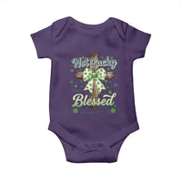 Shamrock Cross Irish St Patrick's Day Baby Onesie Not Lucky Simply Blessed