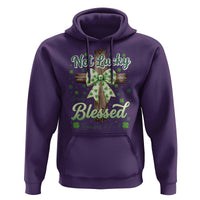 Shamrock Cross Irish St Patrick's Day Hoodie Not Lucky Simply Blessed