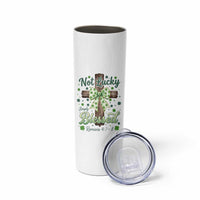 Shamrock Cross Irish St Patrick's Day Skinny Tumbler Not Lucky Simply Blessed