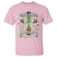 Shamrock Cross Irish St Patrick's Day T Shirt Not Lucky Simply Blessed