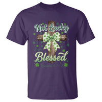 Shamrock Cross Irish St Patrick's Day T Shirt Not Lucky Simply Blessed