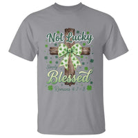 Shamrock Cross Irish St Patrick's Day T Shirt Not Lucky Simply Blessed