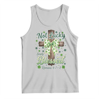 Shamrock Cross Irish St Patrick's Day Tank Top Not Lucky Simply Blessed