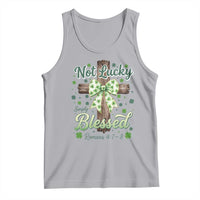 Shamrock Cross Irish St Patrick's Day Tank Top Not Lucky Simply Blessed