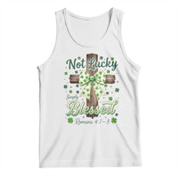 Shamrock Cross Irish St Patrick's Day Tank Top Not Lucky Simply Blessed