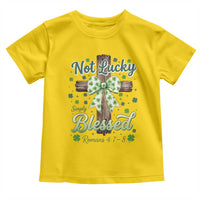 Shamrock Cross Irish St Patrick's Day Toddler T Shirt Not Lucky Simply Blessed