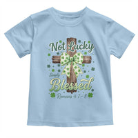 Shamrock Cross Irish St Patrick's Day Toddler T Shirt Not Lucky Simply Blessed