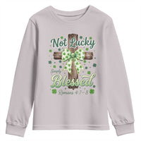 Shamrock Cross Irish St Patrick's Day Youth Sweatshirt Not Lucky Simply Blessed