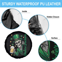 Cheers Fuckers St Patricks Day Spare Tire Cover Funny Skeleton Drinking Beer