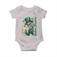 Cheers Fuckers St Patricks Day Baby Onesie Funny Skeleton Drinking Beer