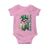 Cheers Fuckers St Patricks Day Baby Onesie Funny Skeleton Drinking Beer