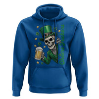Cheers Fuckers St Patricks Day Hoodie Funny Skeleton Drinking Beer