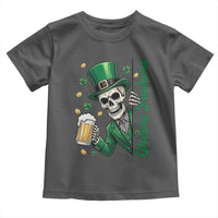 Cheers Fuckers St Patricks Day Toddler T Shirt Funny Skeleton Drinking Beer