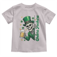 Cheers Fuckers St Patricks Day Toddler T Shirt Funny Skeleton Drinking Beer