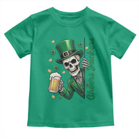 Cheers Fuckers St Patricks Day Toddler T Shirt Funny Skeleton Drinking Beer