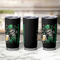 Cheers Fuckers St Patricks Day Tumbler Cup Funny Skeleton Drinking Beer