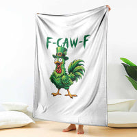 Funny St Patricks Day Lucky Chicken Throw Blanket F Caw F