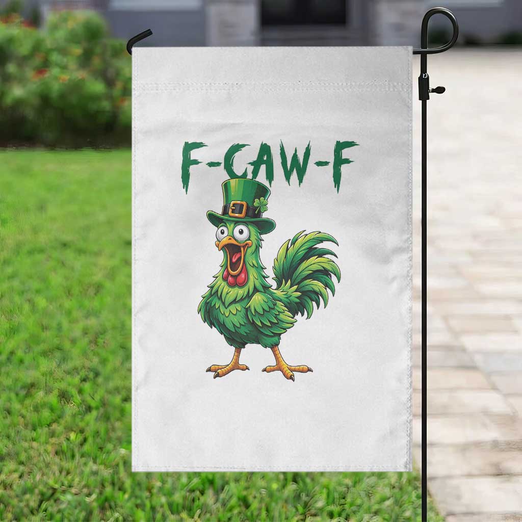 Funny St Patricks Day Lucky Chicken Garden Flag F Caw F