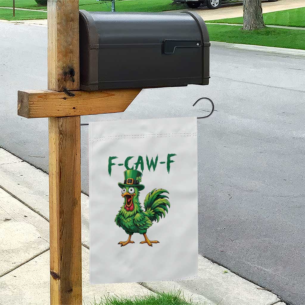 Funny St Patricks Day Lucky Chicken Garden Flag F Caw F