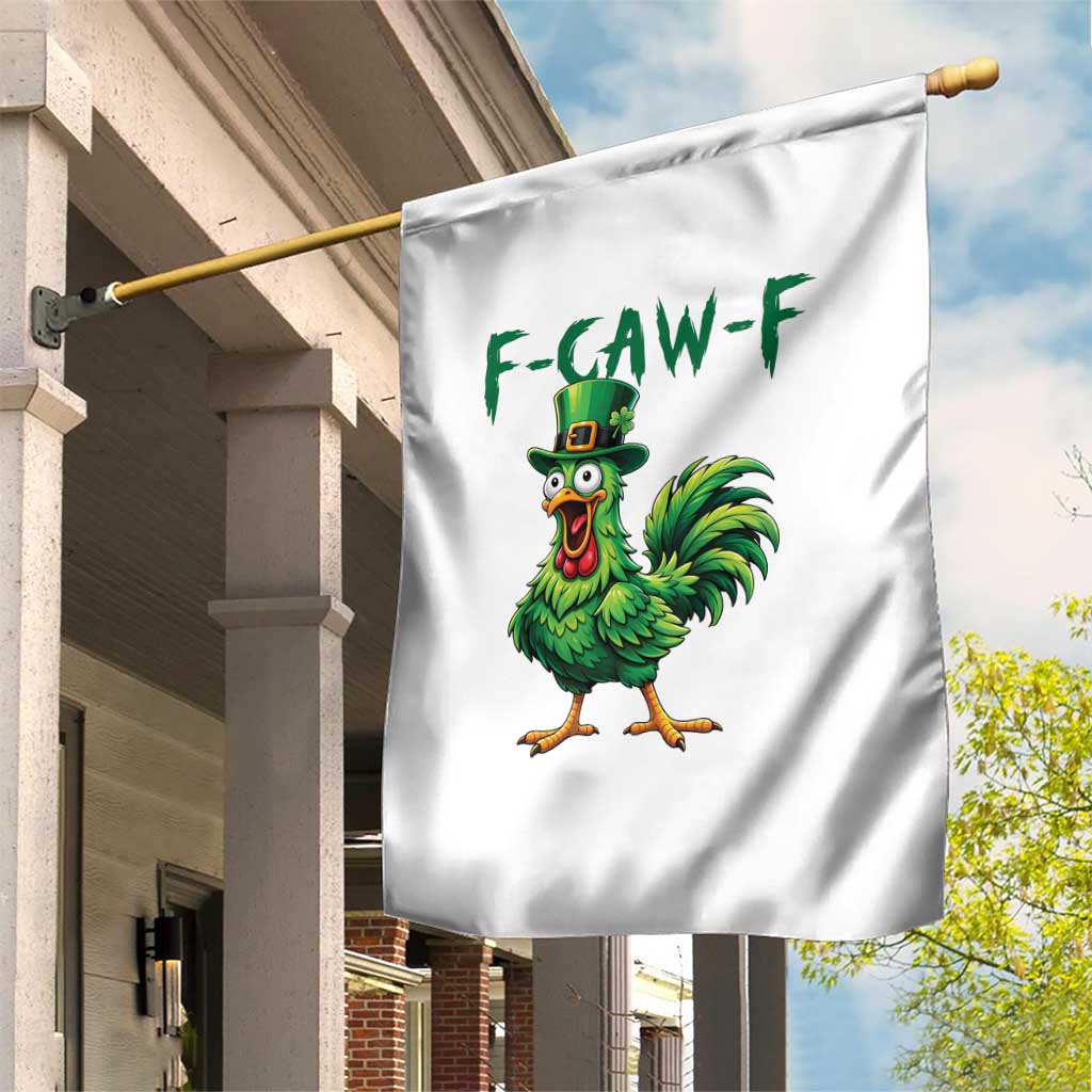 Funny St Patricks Day Lucky Chicken Garden Flag F Caw F