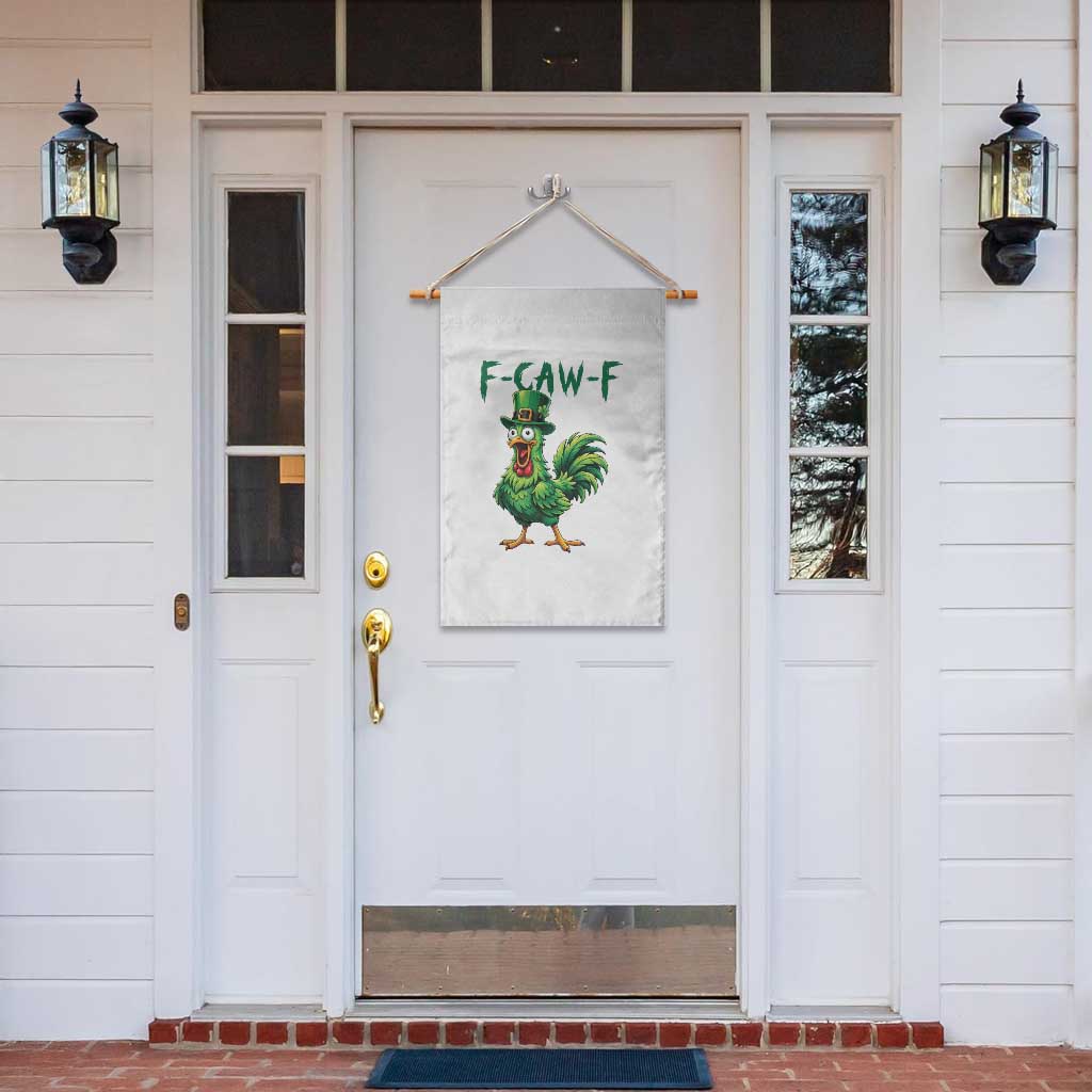 Funny St Patricks Day Lucky Chicken Garden Flag F Caw F