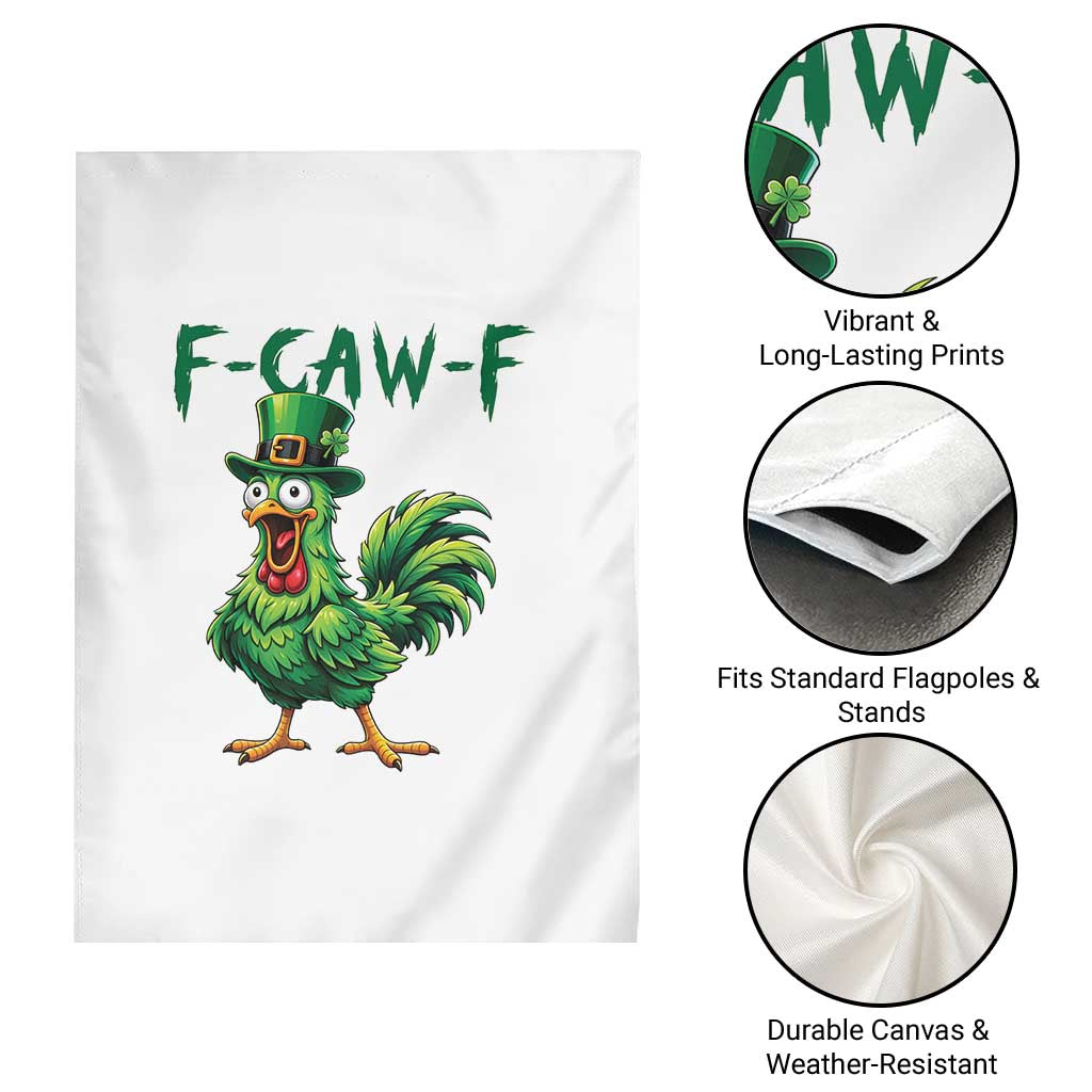 Funny St Patricks Day Lucky Chicken Garden Flag F Caw F
