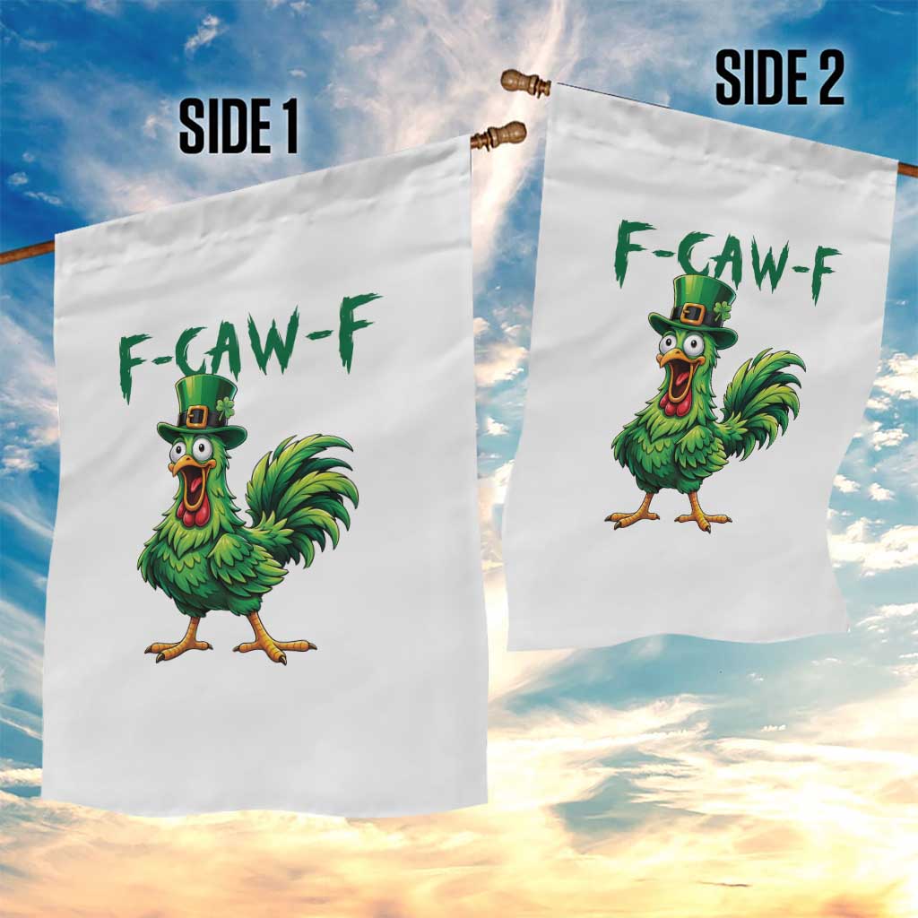 Funny St Patricks Day Lucky Chicken Garden Flag F Caw F