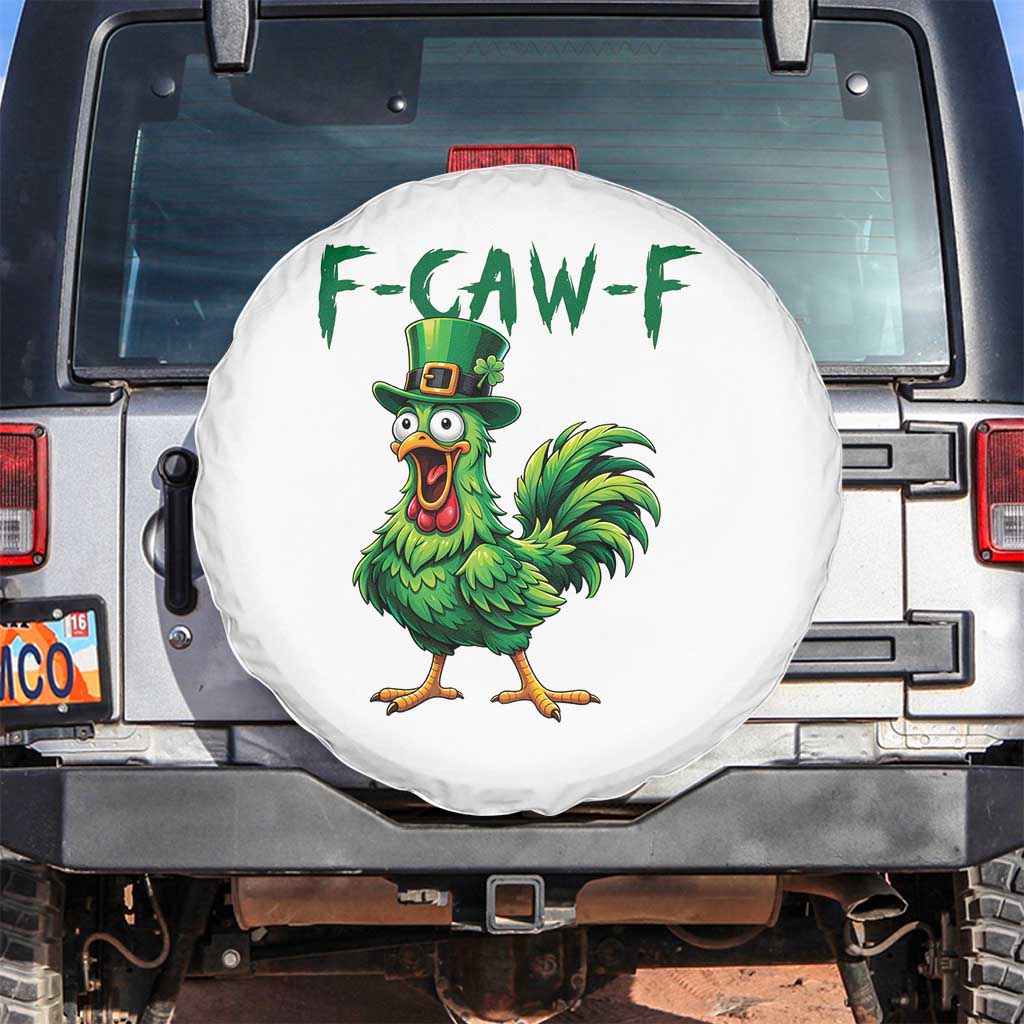 Funny St Patricks Day Lucky Chicken Spare Tire Cover F Caw F