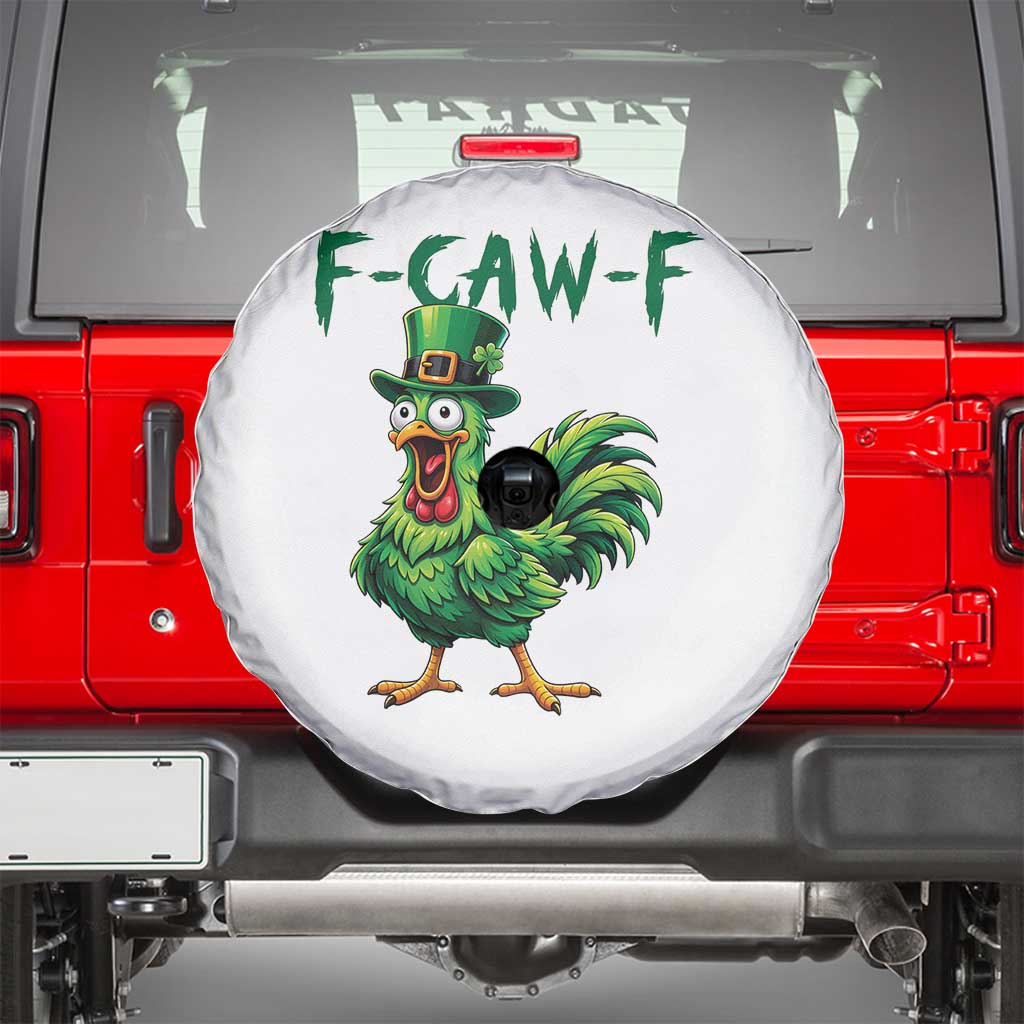 Funny St Patricks Day Lucky Chicken Spare Tire Cover F Caw F