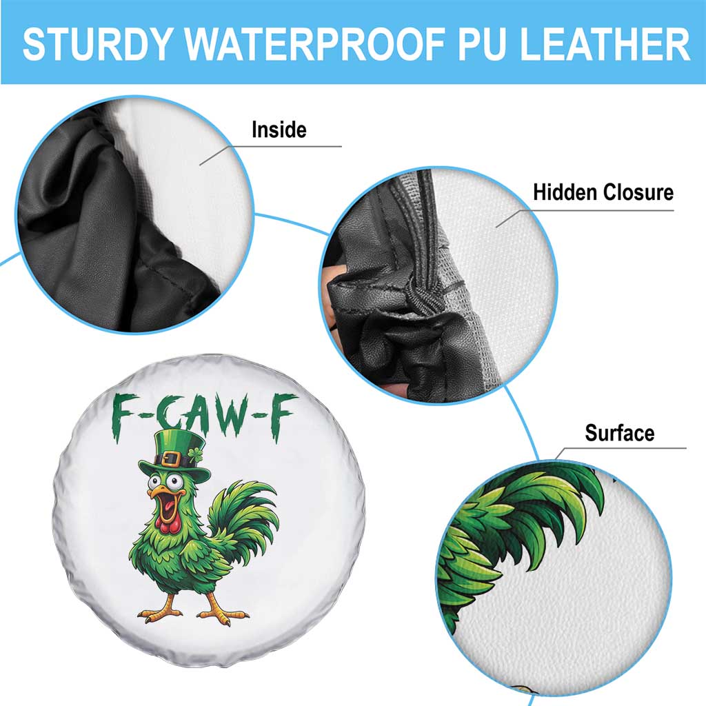 Funny St Patricks Day Lucky Chicken Spare Tire Cover F Caw F