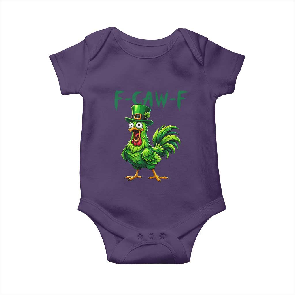 Funny St Patricks Day Lucky Chicken Baby Onesie F Caw F
