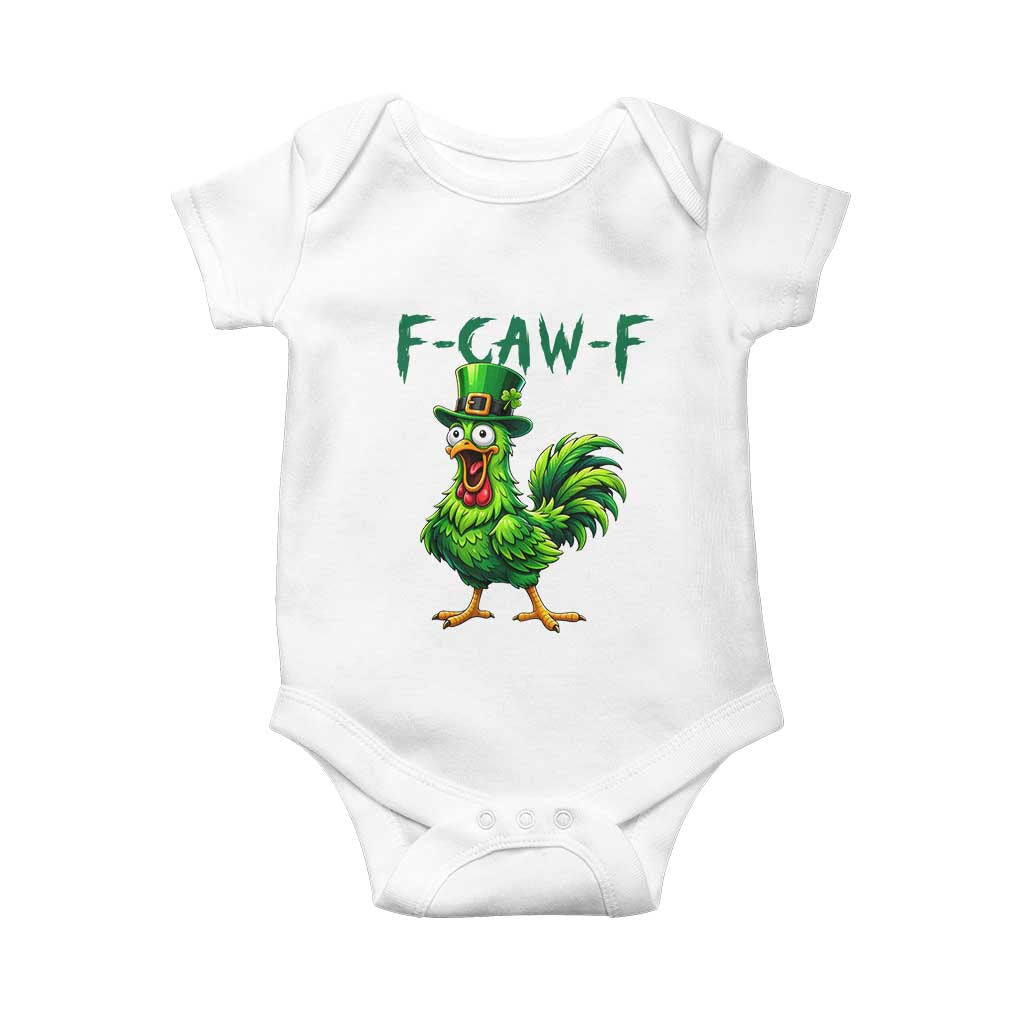 Funny St Patricks Day Lucky Chicken Baby Onesie F Caw F