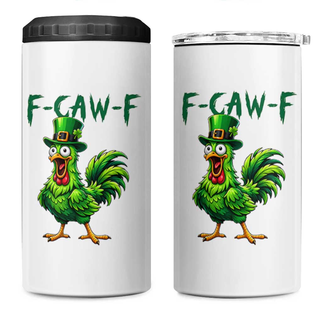 Funny St Patricks Day Lucky Chicken 4 in 1 Can Cooler Tumbler F Caw F