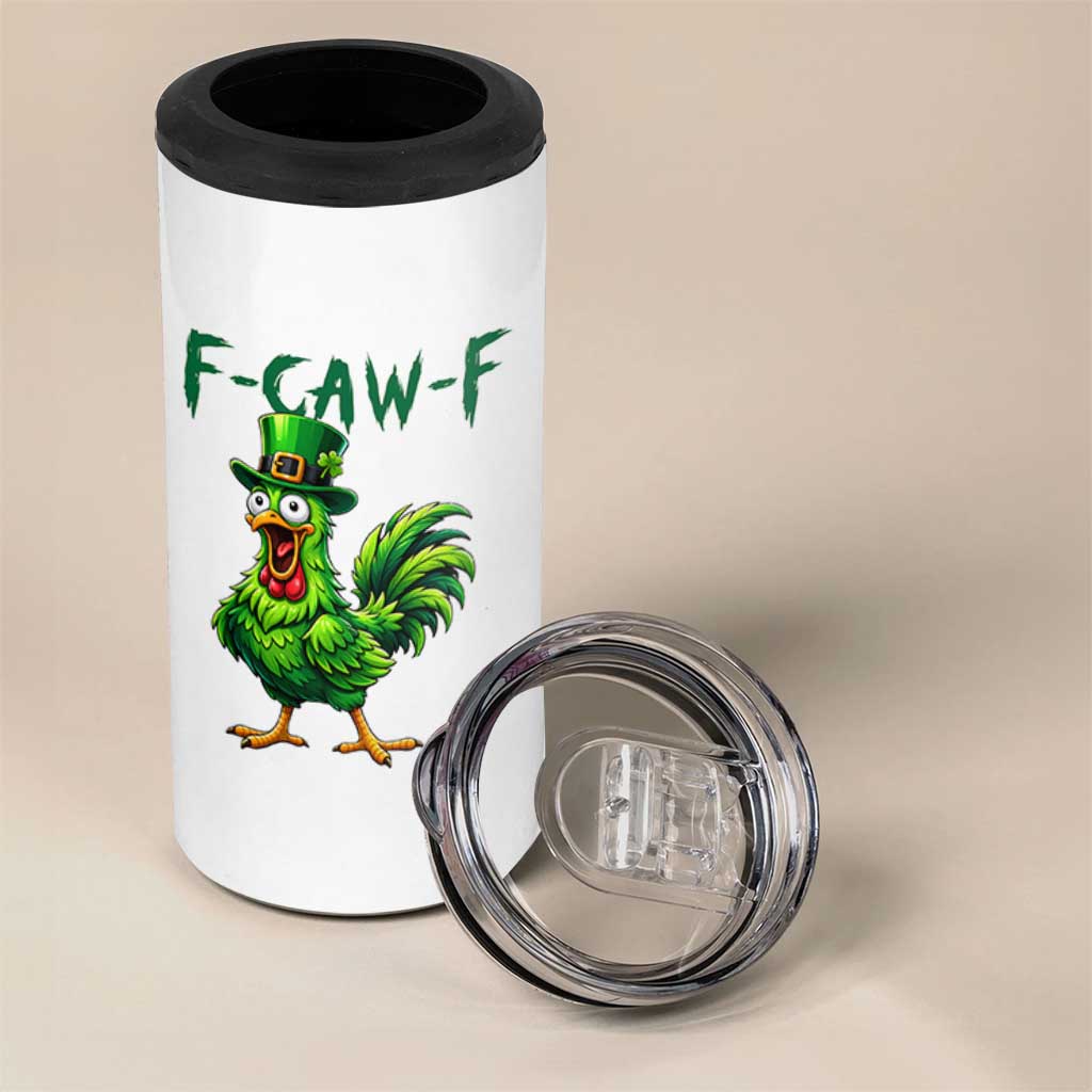 Funny St Patricks Day Lucky Chicken 4 in 1 Can Cooler Tumbler F Caw F
