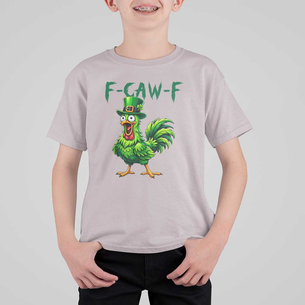Funny St Patricks Day Lucky Chicken T Shirt For Kid F Caw F