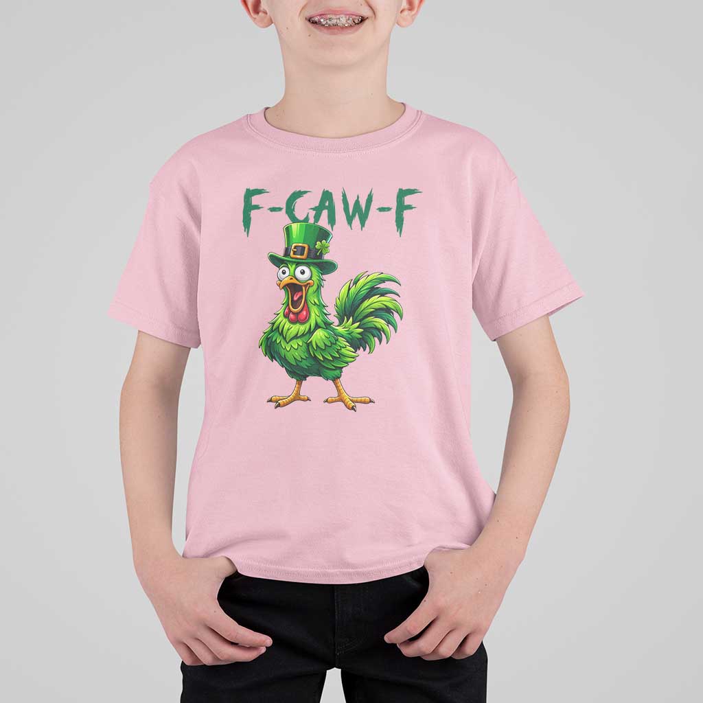 Funny St Patricks Day Lucky Chicken T Shirt For Kid F Caw F