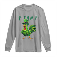 Funny St Patricks Day Lucky Chicken Long Sleeve Shirt F Caw F